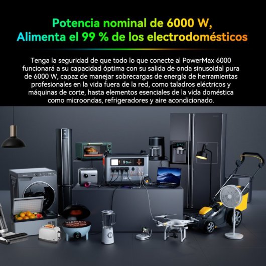OSCAL PowerMax 6000 6000W 3600Wh Tragbares Kraftwerk + 1 BP3600 Akkupack