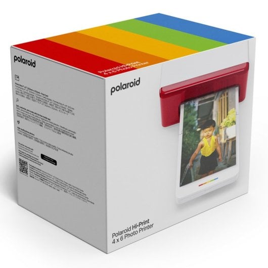 Stampante fotografica a trasferimento termico Bluetooth Polaroid Hi-Print 4x6, bianca