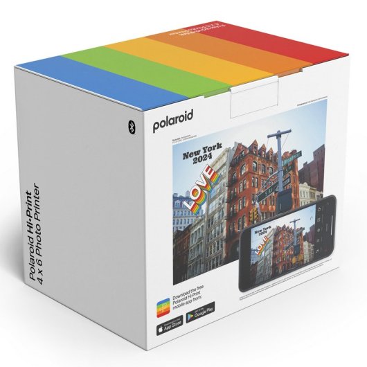 Stampante fotografica a trasferimento termico Bluetooth Polaroid Hi-Print 4x6, bianca