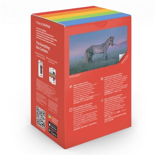 Polaroid Hi-Print Everything Box Pack Impresora Hi-Print 2x3 Blanca + 40 Hojas Fotográficas Adhesivas