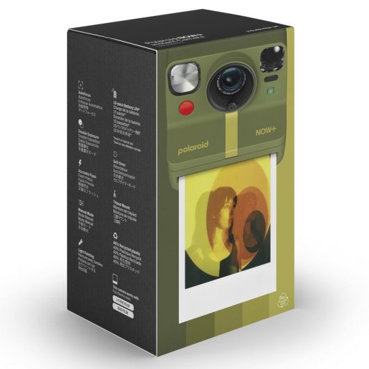 Polaroid Now+ Gen 2 Analoge USB-C Sofortbildkamera Waldgrün