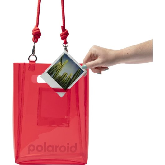 Polaroid Clear TPU Cube Bag 100% riciclato rosso