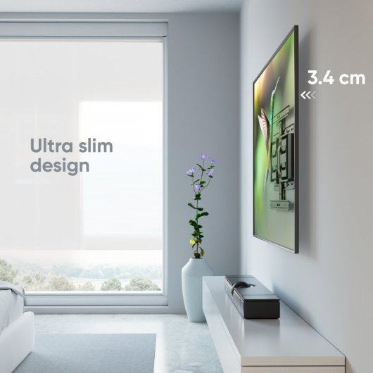 Supporto da parete per TV Onkron SM6-B per TV da 32" a 90" fino a 50 Kg max. VESA 600x400 Nero
