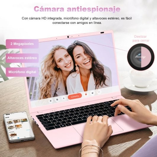 Vanwin Nc154n Intel N150/12GB/512GB SSD/15.6" Rosa