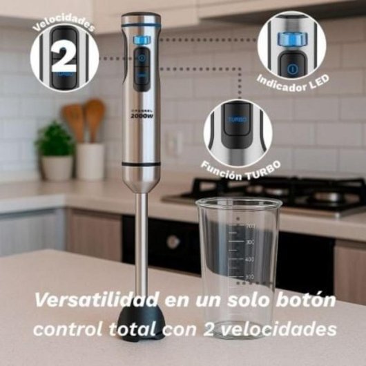 Batteuse Main Grunkel BM-2000 2000W Turbo Vaso 800ml Inox