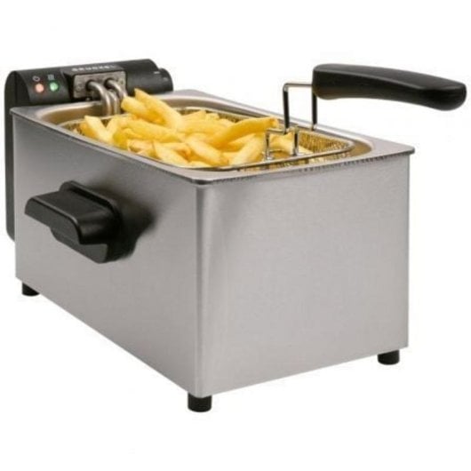 Fritteuse Traditionell Grunkel FRYPRO-3SS 3L 2000W aus Edelstahl mit Kaltgriff