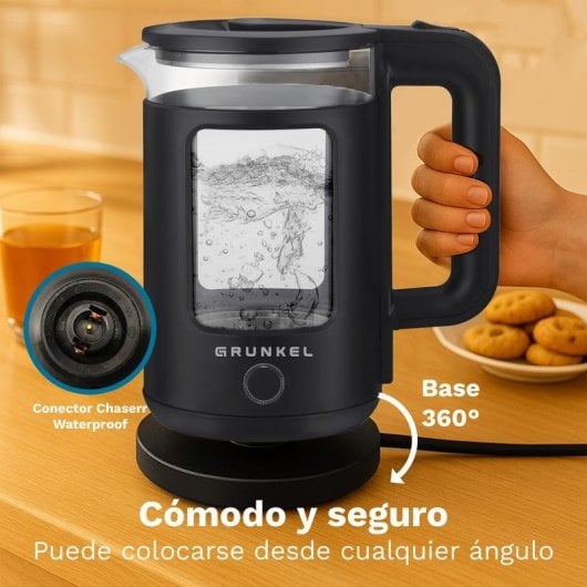 Chaleira Elétrica Grunkel HV-18CWPNG 1,8L 1500W Preta