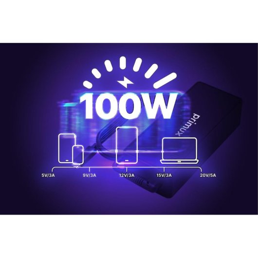 Primux Universal USB-C GaN Ladegerät 100W Schwarz