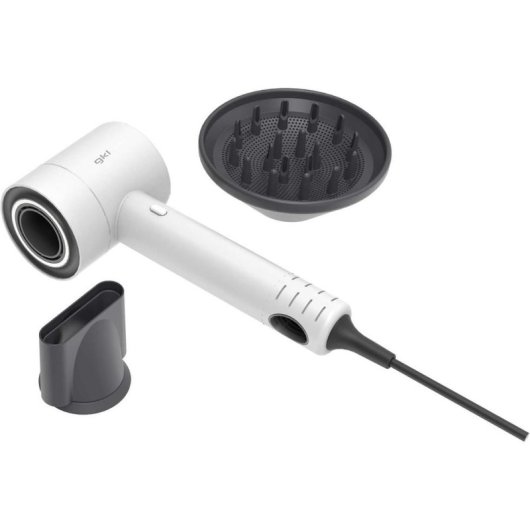 Secador de Cabelo Iónico Profissional Grunkel Pearl Sense 1600W 4 Temperaturas 3 Velocidades Branco