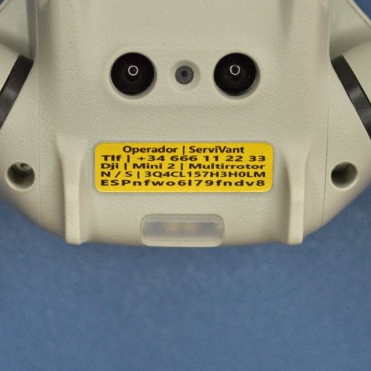 Servivant Placa Identificativa 5 Líneas Para Drones Personalizable (pack 2 Uds.) Cumple Normativa Aesa