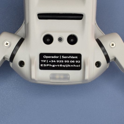 Servivant Placa Identificativa 3 Líneas Para Drones Personalizable (pack 2 Uds.) Normativa Aesa