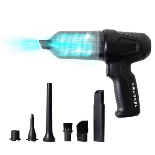 Grunkel Carforce2 Aspiradora de Coche  Succión12KPA Filtro HEPA Incluye accesorios Negro