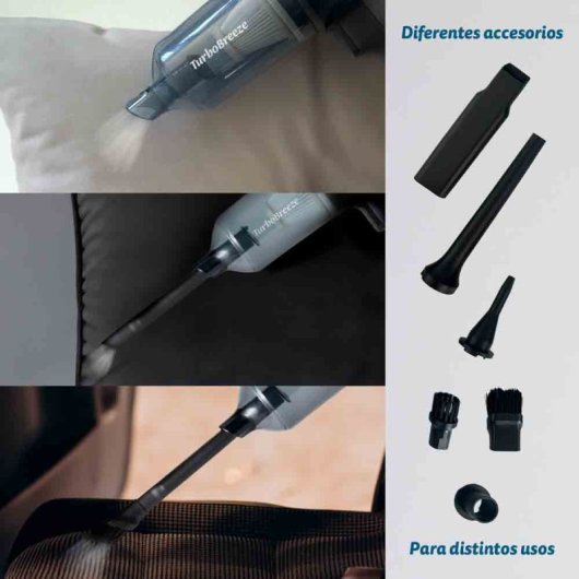 Grunkel Carforce2 Aspiradora de Coche  Succión12KPA Filtro HEPA Incluye accesorios Negro
