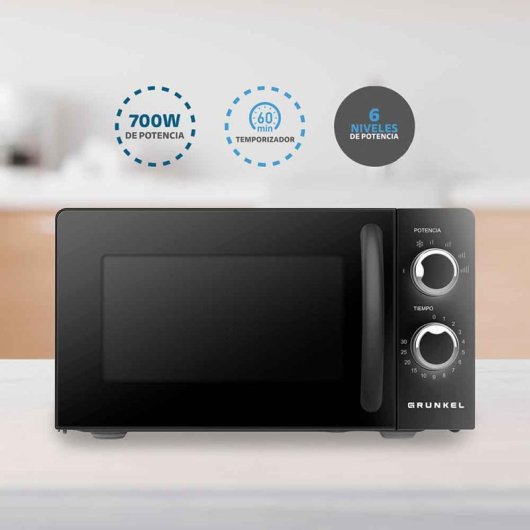Grunkel Mw-20ng Microondas 20L 700W  Negro