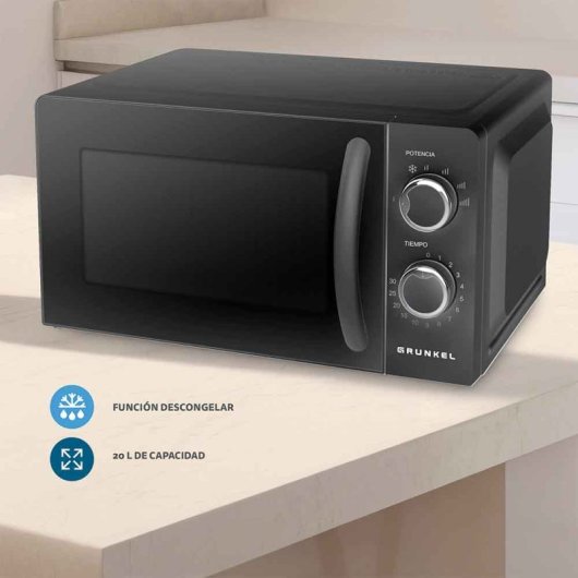 Grunkel Mw-20ng Microondas 20L 700W  Negro