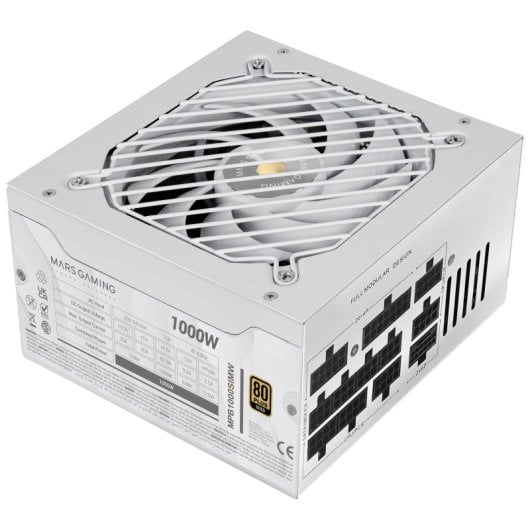 Mars Gaming Mpb1000sim Modulares Netzteil ATX 3.1 1000W 80 Plus Gold Weiß