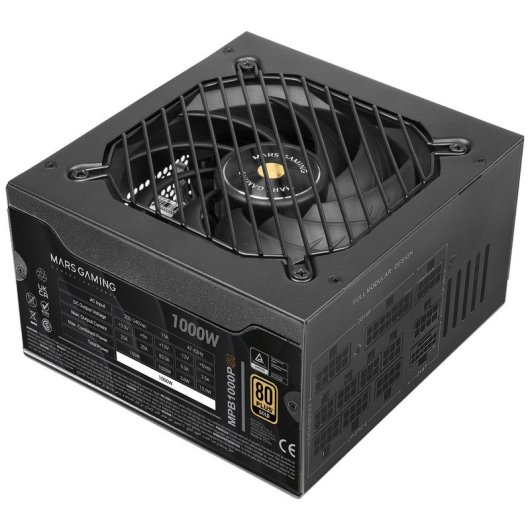 Mars Gaming Mpb1000sim Fuente Alimentación Modular Atx 3.1 1000w 80 Plus Gold Negro