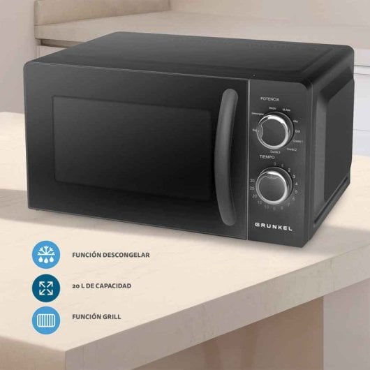 Grunkel MWG-20NG Micro-ondas Grill 20L 700W Preto