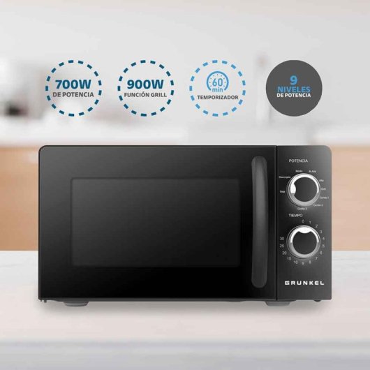 Grunkel MWG-20NG Micro-ondas Grill 20L 700W Preto