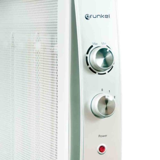 Grunkel Rmc-1500 Radiador De Mica De 3 Elementos 1500w Blanco