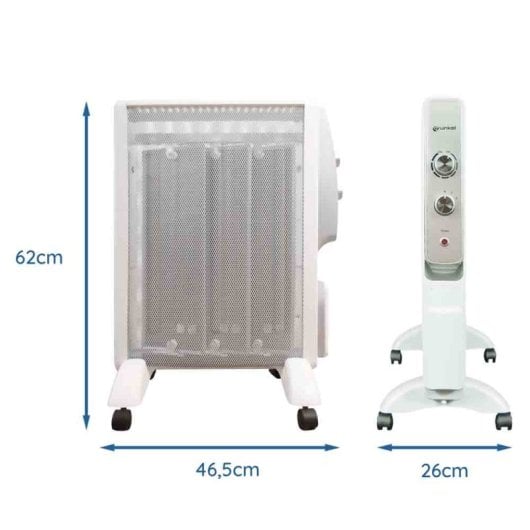 Grunkel Rmc-1500 Radiador De Mica De 3 Elementos 1500w Blanco