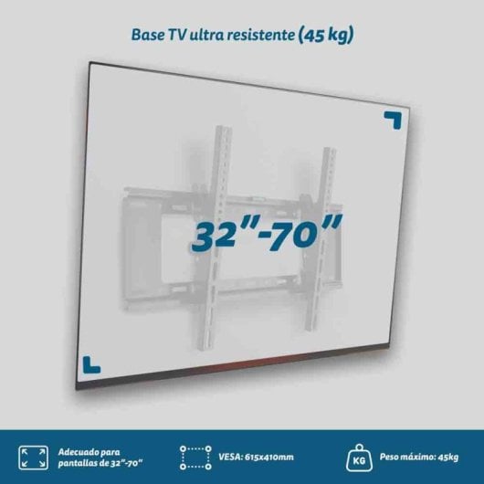 Grunkel  SP-61X41IN Soporte de TV Inclinable Para TV 32?-70? Hasta 45kg Negro