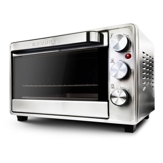Four électrique multifonction de table Grunkel HR-23SS 23 L 1 600 W en acier inoxydable