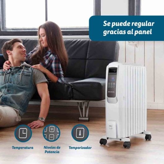 Grunkel RAC-10PIROSDIGITAL Radiador Digital De Aceite Mando A Distancia 2500W Blanco