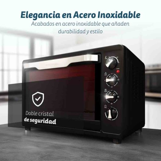 Grunkel HR-63RMRRUSTI Horno Eléctrico Multifunción De Sobremesa 63L 2200W Negro