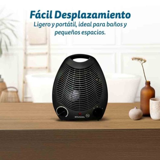 Grunkel WB-2000 Heizgerät, 2000 W und 2 Leistungsstufen, schwarz