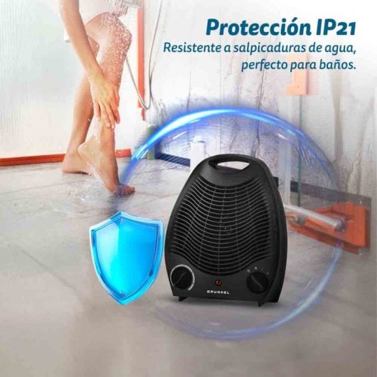 Grunkel WB-2000 Heizgerät, 2000 W und 2 Leistungsstufen, schwarz