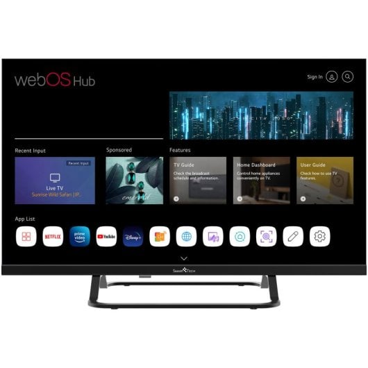 Smart Tech LED 24" 24HW01VC HD Ready WebOs Compatible para Carvanas/Camiones y Mucho Más
