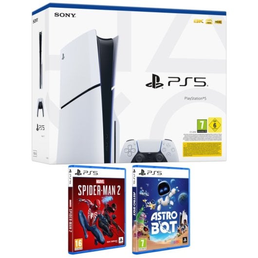 Sony PlayStation 5 Slim + AstroBot + Spiderman 2