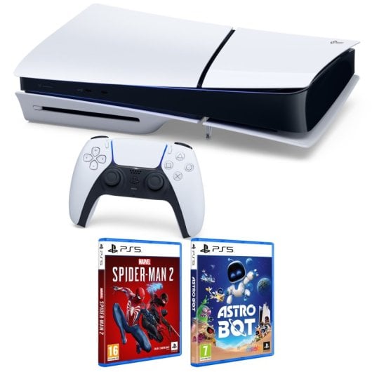 Sony PlayStation 5 Slim + AstroBot + Spiderman 2