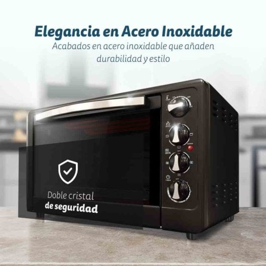 Grunkel HR-48RMRUSTI Horno Eléctrico Multifunción De Sobremesa De 48L 2200W Negro