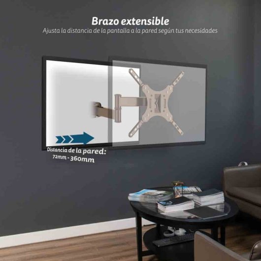 Grunkel SP-20X20AT Soporte De TV Articulado 10?-27? Hasta 10kg Negro