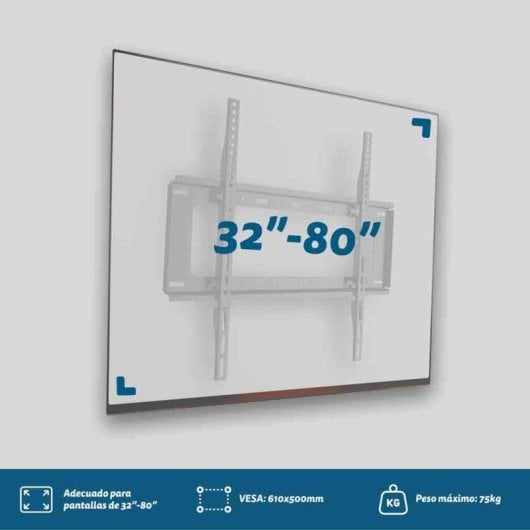 Grunkel SP-61X50FX Soporte De TV Fijo 32?-80? Hasta 75kg Negro
