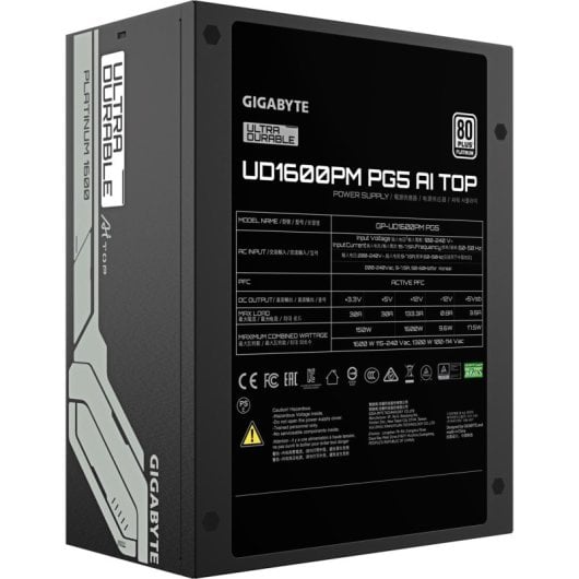 Gigabyte UD1600PM PG5 AI TOP PCIe 5.0 ATX 3.1 1600W 80 Plus Platinum Modular