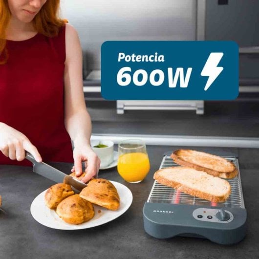 Grunkel TSP-MINISIZE Flachtoaster für 1 oder 2 Scheiben, 350 W, Grau