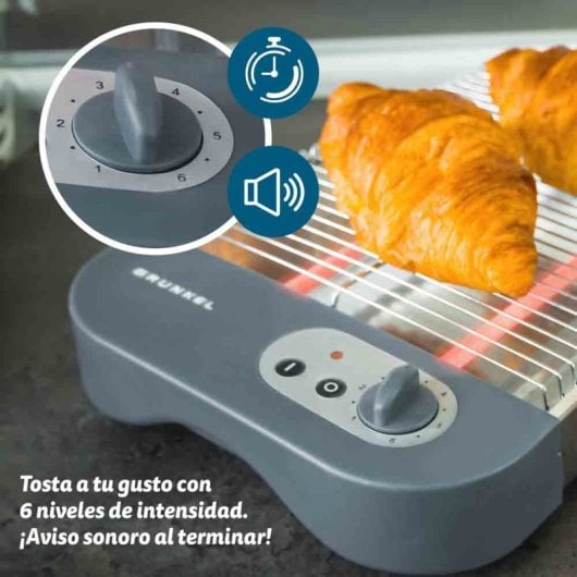 Grunkel TSP-MINISIZE Flachtoaster für 1 oder 2 Scheiben, 350 W, Grau
