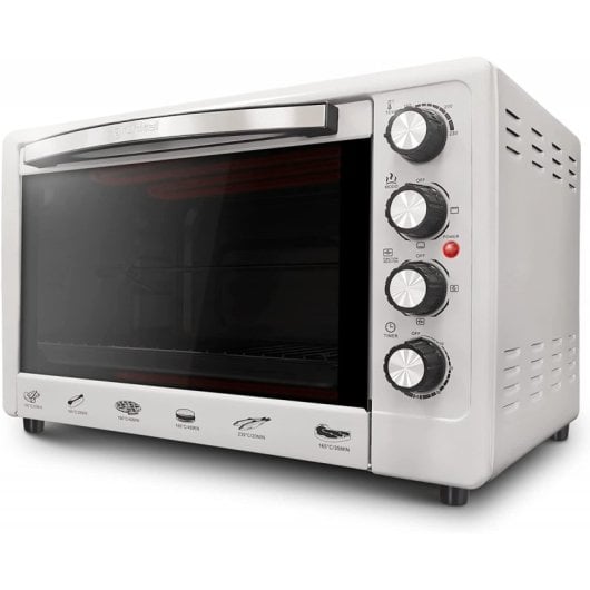 Grunkel HR-48SILVERRUSTI Horno Eléctrico Multifunción De Sobremesa De 48L 2200W Gris