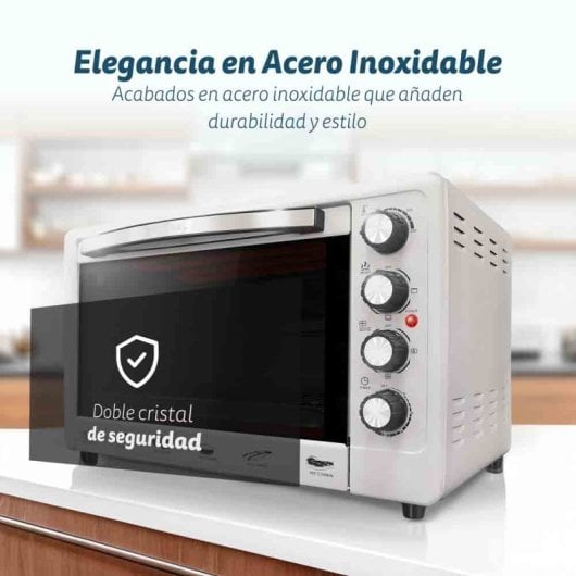 Grunkel HR-48SILVERRUSTI Horno Eléctrico Multifunción De Sobremesa De 48L 2200W Gris