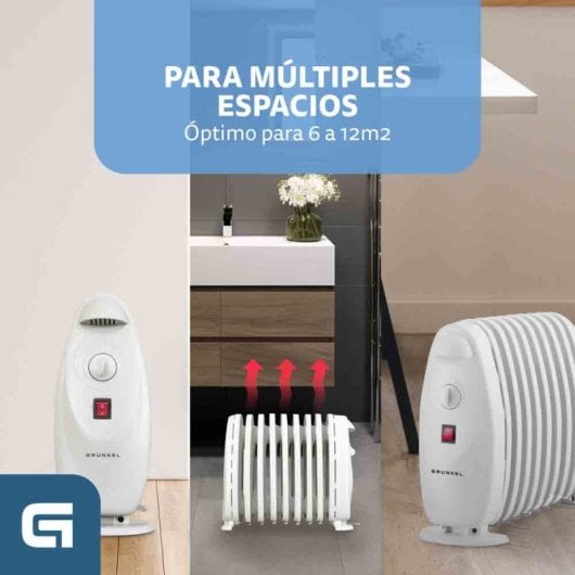 Grunkel RACP-100D Radiador Eléctrico De Aceite 1000W Blanco