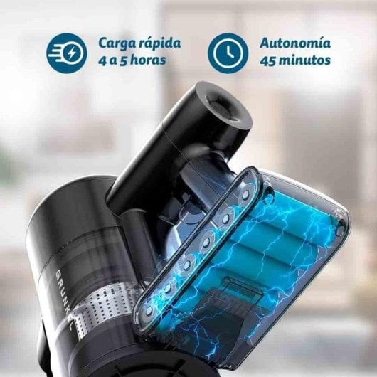 Aspirador sem Fio Grunkel ASP-27KPA 350W 45min Filtro HEPA Depósito 0,8L