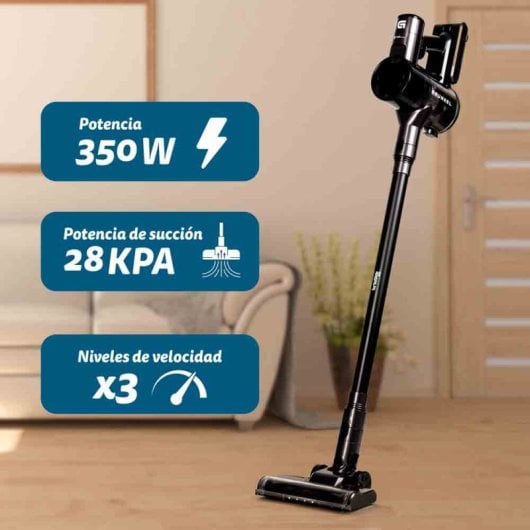 Grunkel ASP-27KPA Aspiradora Vertical 350W Y Potencia De Succión 27kpa Negro