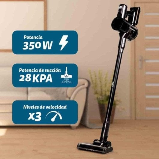 Aspirador sem Fio Grunkel ASP-27KPA 350W 45min Filtro HEPA Depósito 0,8L