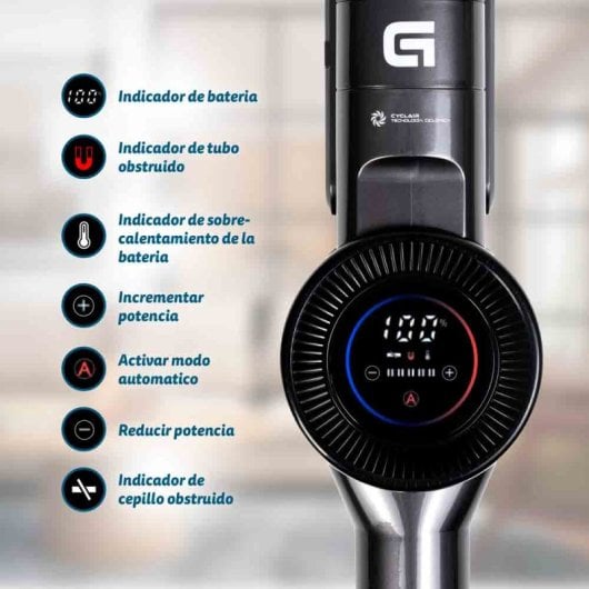Grunkel ASP-27KPA Aspiradora Vertical 350W Y Potencia De Succión 27kpa Negro