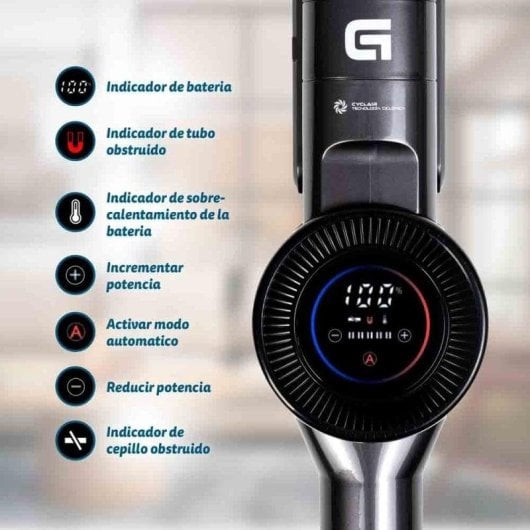 Aspirador sem Fio Grunkel ASP-27KPA 350W 45min Filtro HEPA Depósito 0,8L