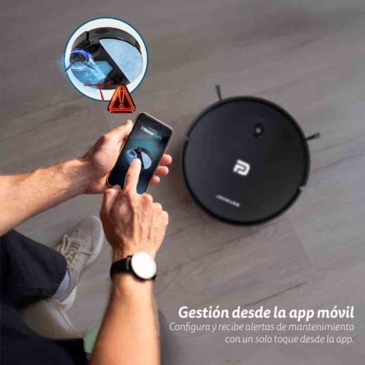 Grunkel I-DANCERGYRO Robot Aspirador 2 Em 1 Com Navegação Giroscópica e Controlo Wi-fi Preto