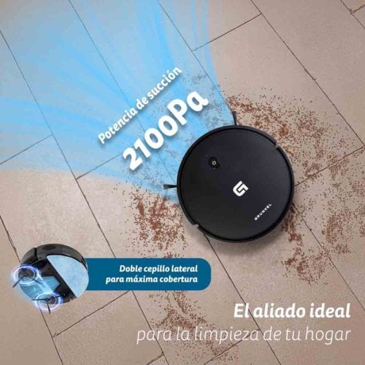 Grunkel I-DANCERGYRO Robot Aspirador 2 Em 1 Com Navegação Giroscópica e Controlo Wi-fi Preto